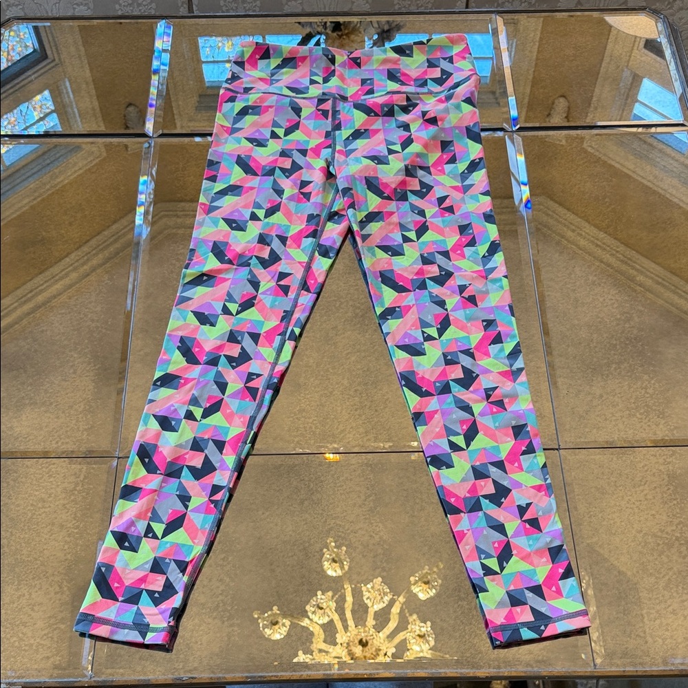 Victoria's Secret Geometric Leggings - Pink, Blue, Green
